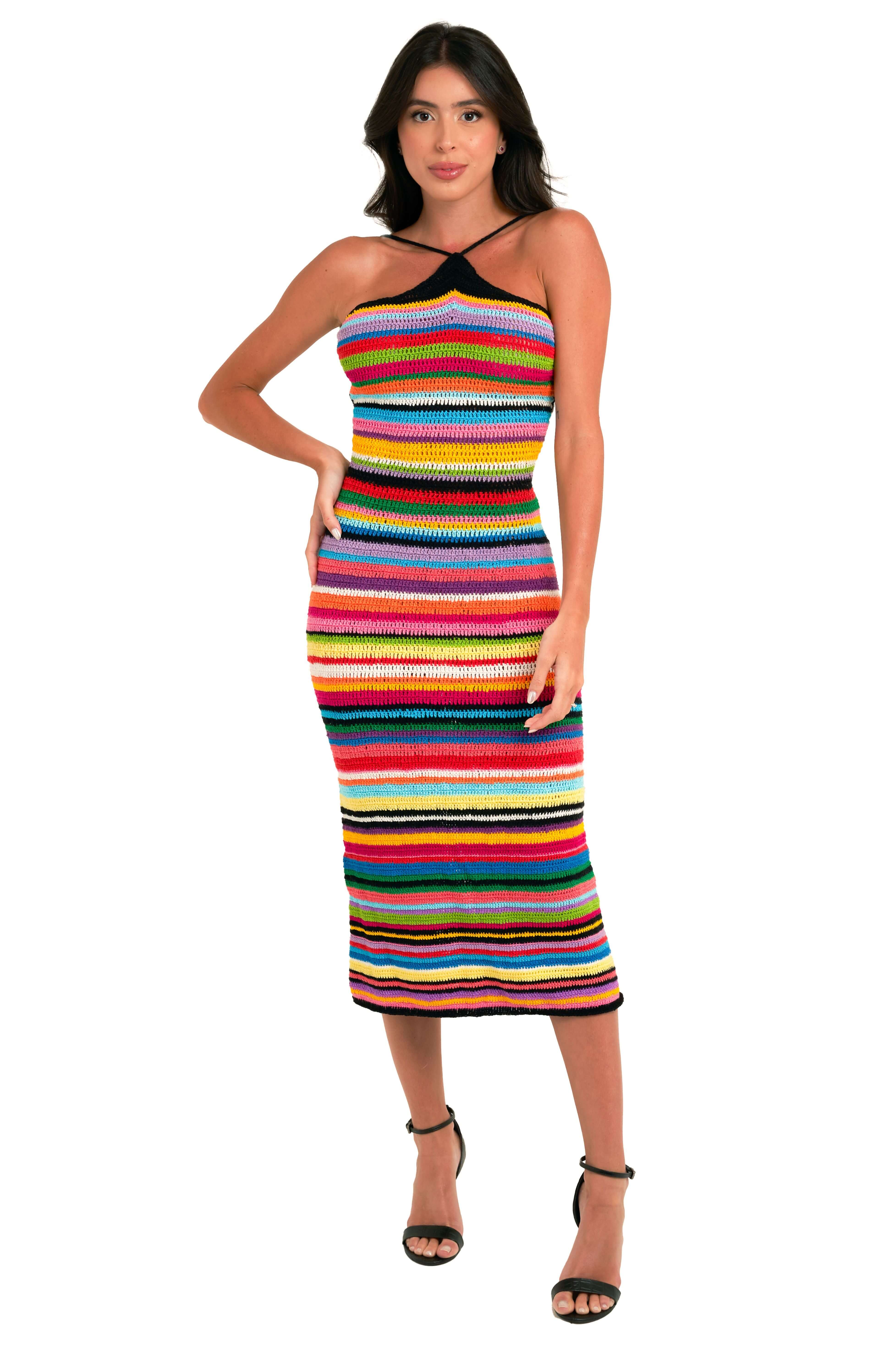 Crochet - Lurê Midi Dress