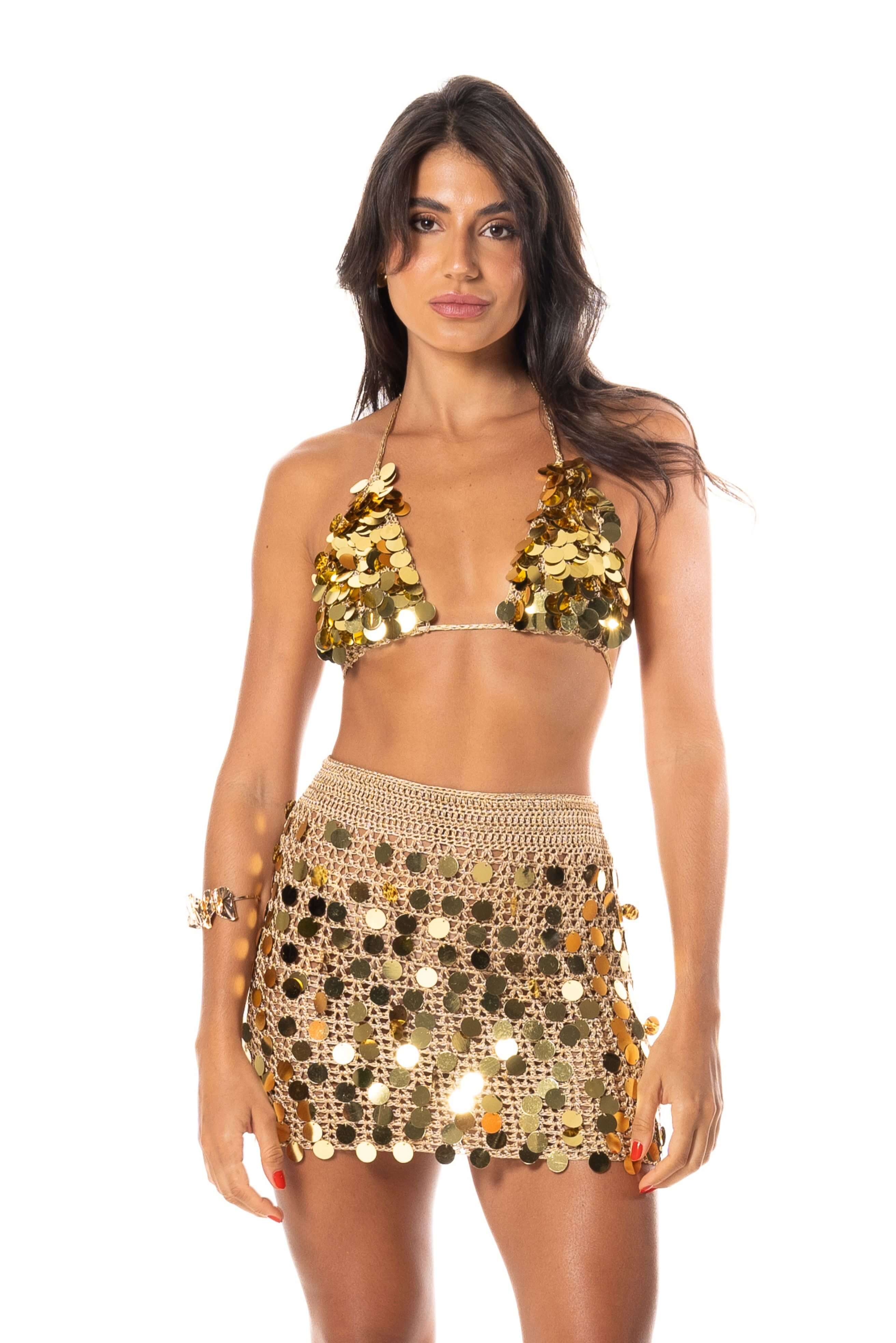 Crochet - Cosmic Gold Skirt – Silk thread