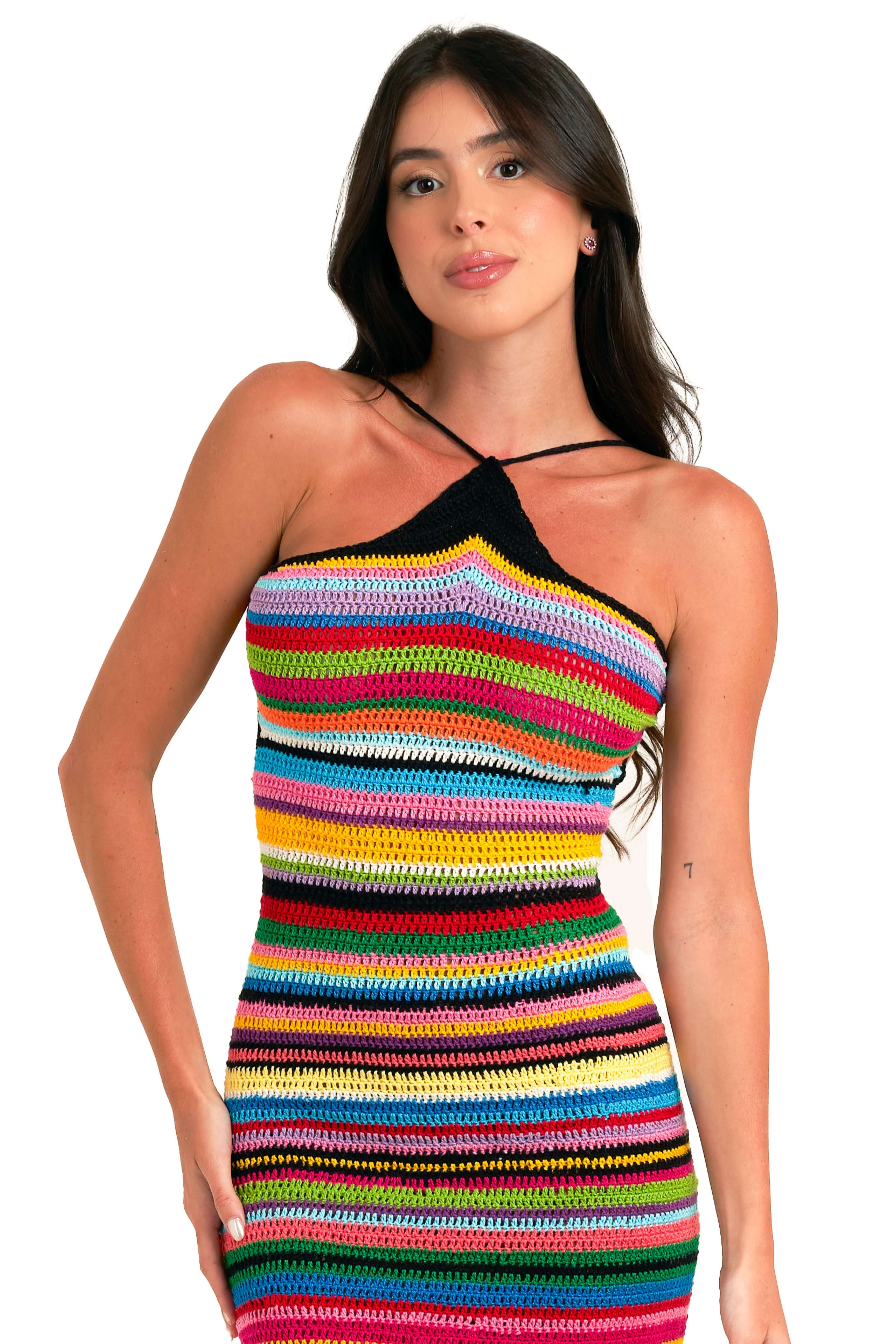 Crochet - Lurê Midi Dress