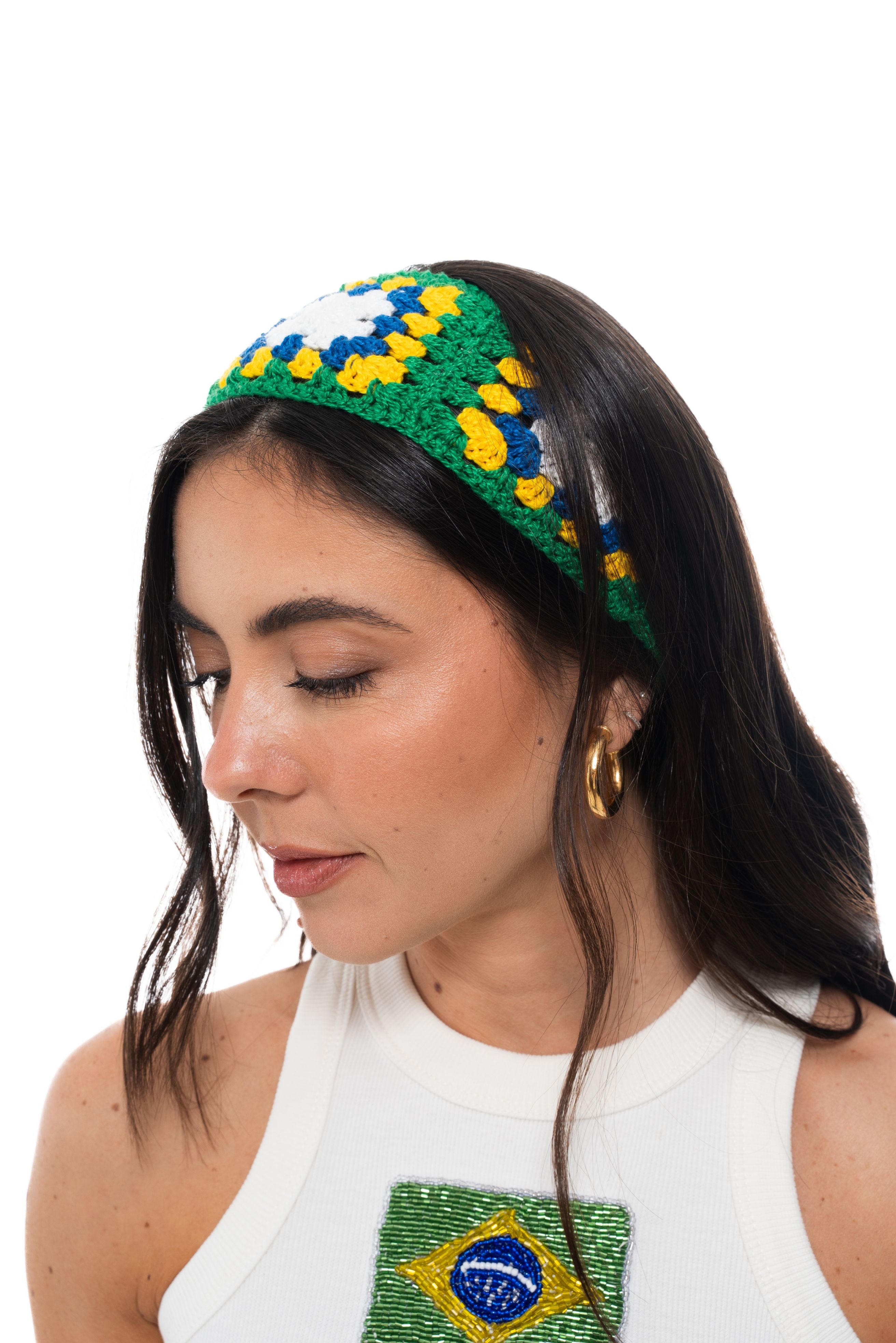 Crochet - Brazil Headband - Green