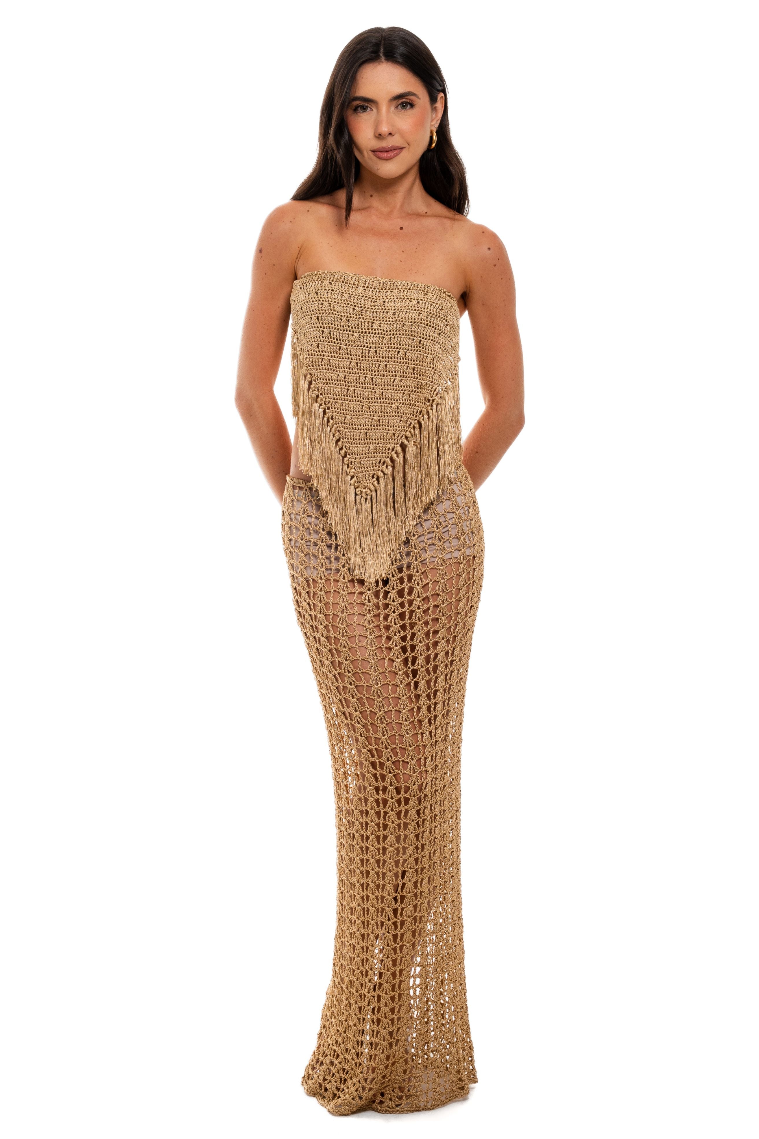 Crochet - Sanca Long Skirt - Gold
